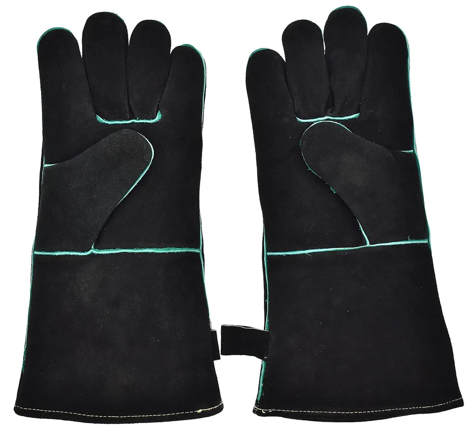 Dehner Premium Lovely Grillhandschuhe Leder schwarz 36,8 cm