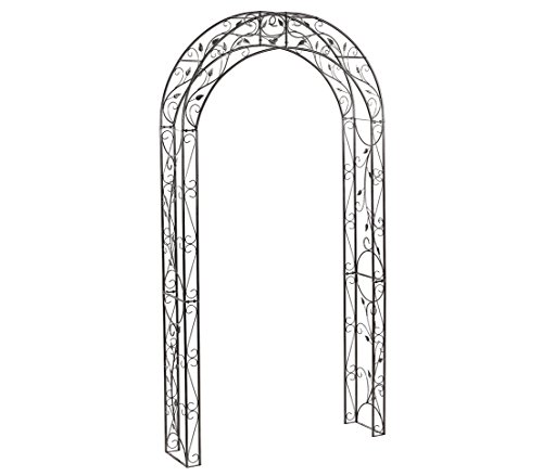 Dehner Cornwall Rosenbogen Metall 236x118cm dunkelgrau