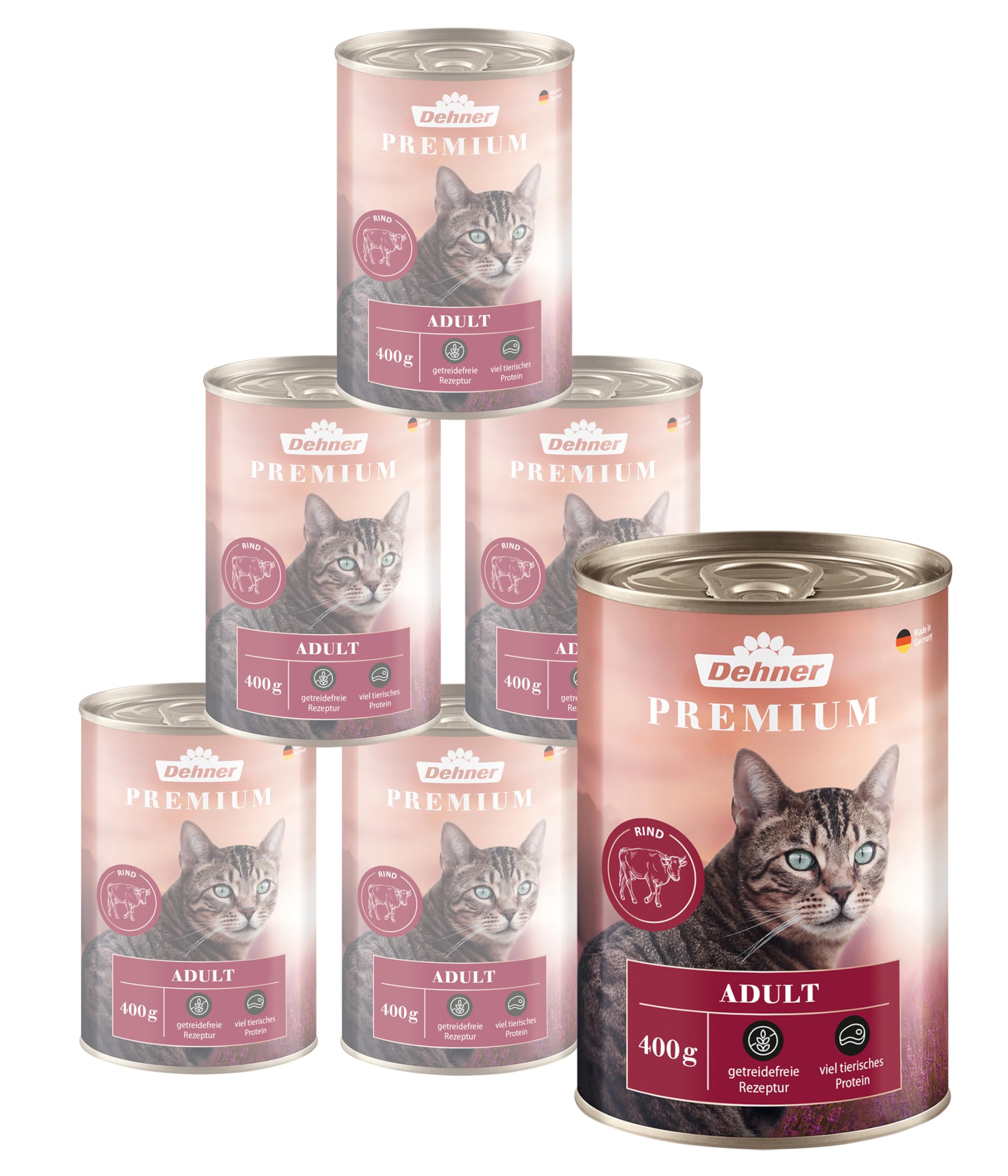 Dehner Premium Lovely Adult Nassfutter Geflügel 6x400g getreidefrei