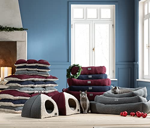 Dehner Lieblinge Dream Team Knitted Kuschelbett grau 48x61 cm waschbar