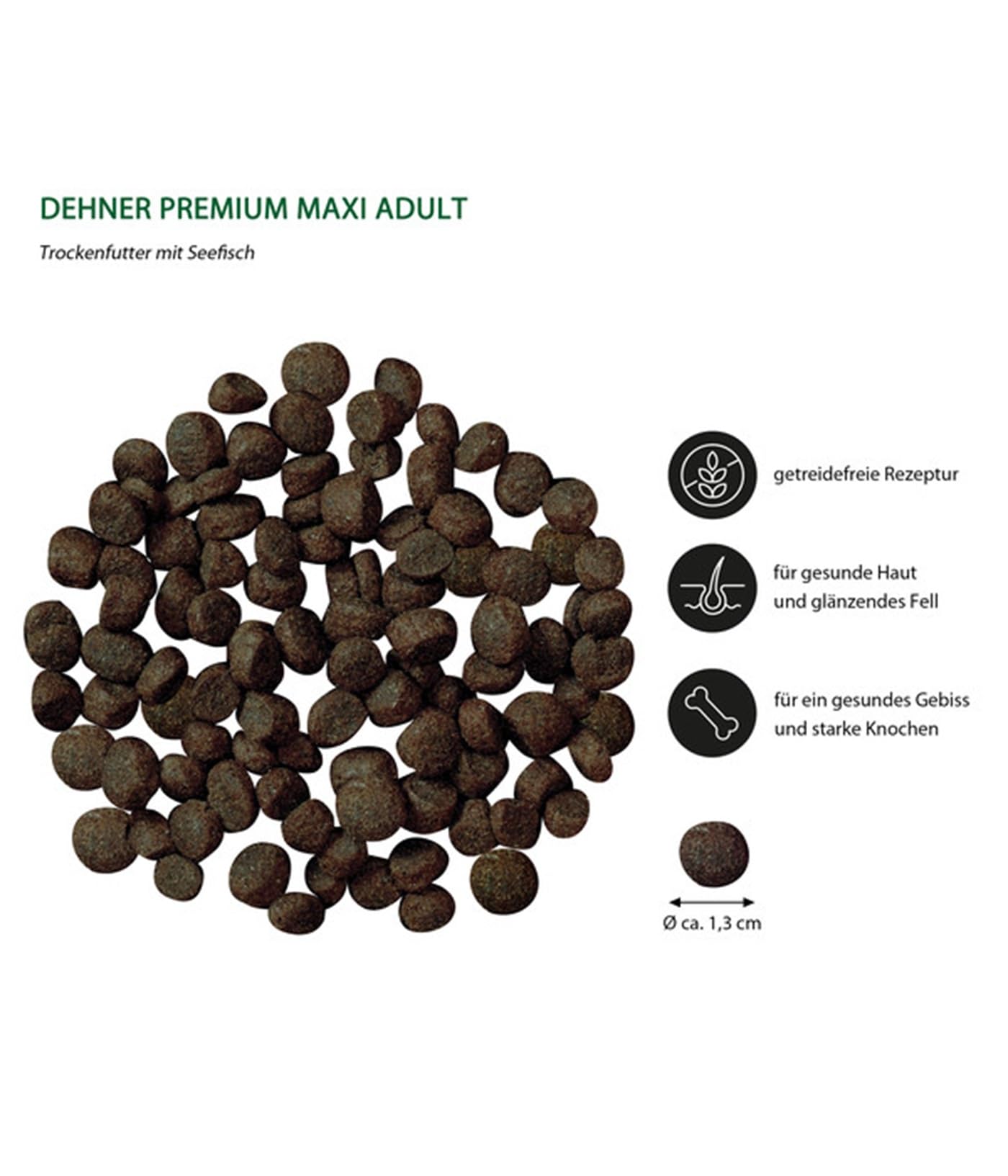Dehner Premium Maxi Adult Trockenfutter 4kg getreidefrei