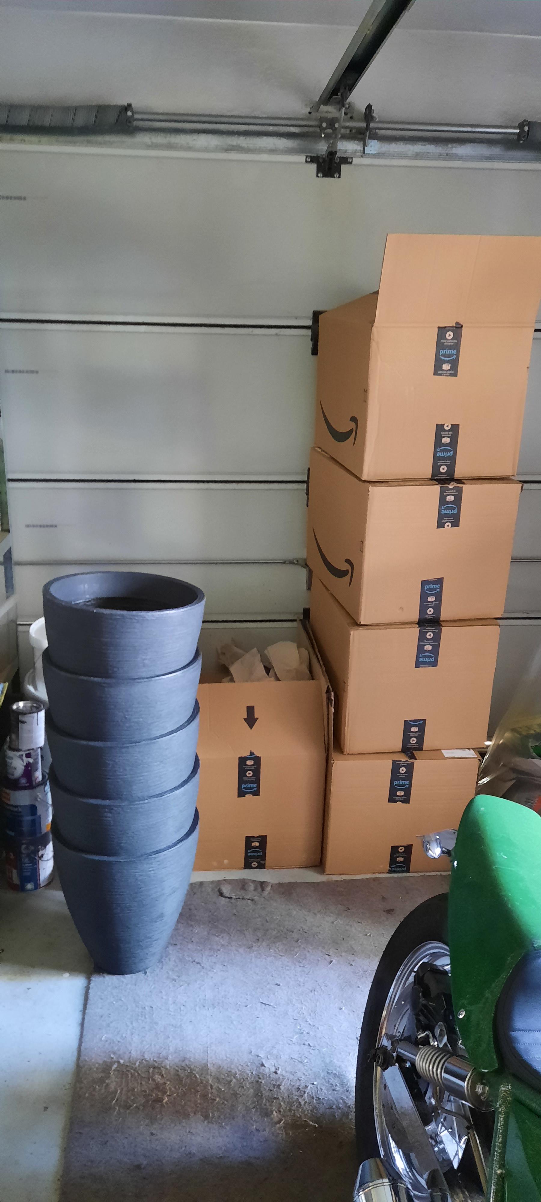 Dehner Vino Pflanzvase Ø40x60 cm anthrazit frostbeständig