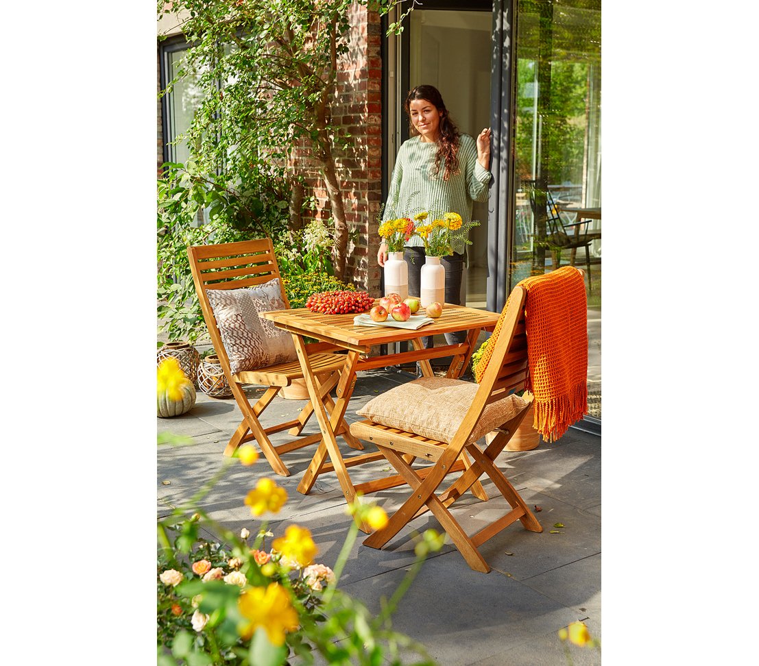 Dehner Macao Klapptisch Akazie natur 70x70 cm FSC