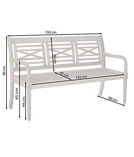 Dehner Samoa Gartenbank natur 150x60x90 cm Akazie 3-Sitzer
