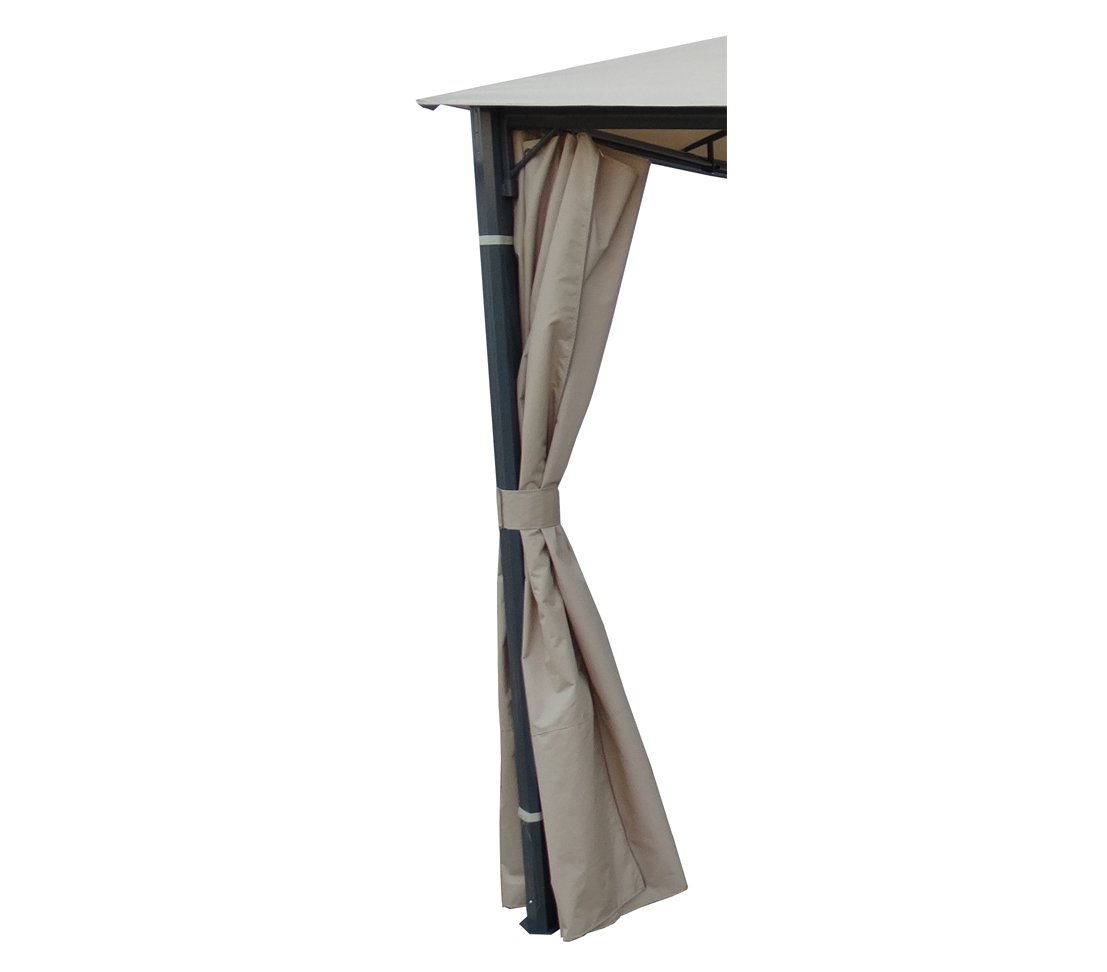 Dehner Dubai 3x4 m Pavillon-Seitenteile grau 4 Stück Polyester