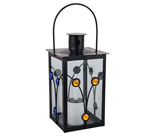 Dehner Solarlaterne Laterne Solarleuchte schwarz 34cm
