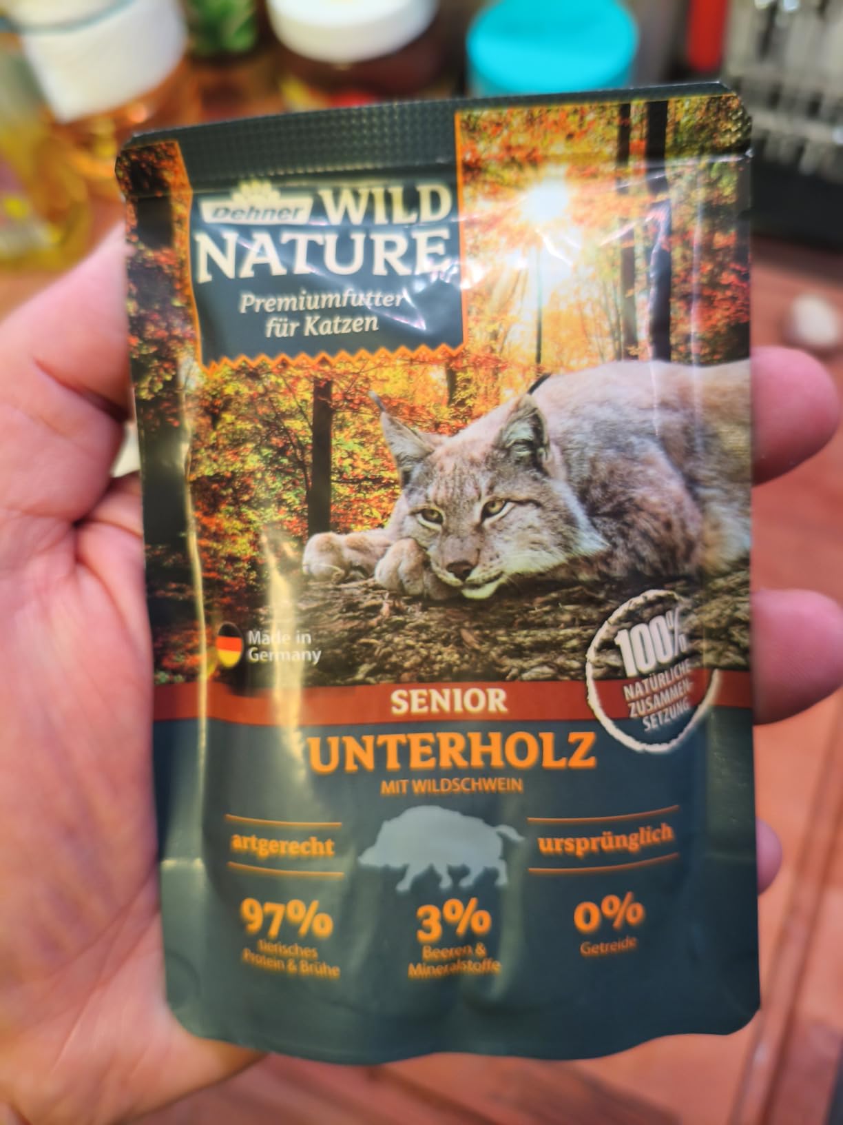 Dehner Wild Nature Unterholz Nassfutter Wildschwein 16x85g senior