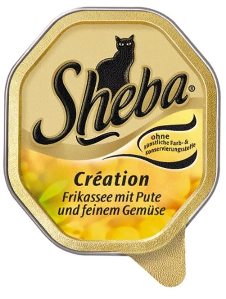 Sheba Frikassée Nassfutter Pute 32x100g in Schale