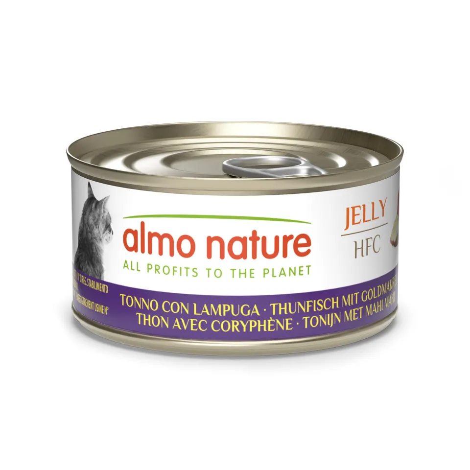 Almo Nature HFC Jelly Nassfutter Thunfisch Goldmakrele 24x70g glutenfrei