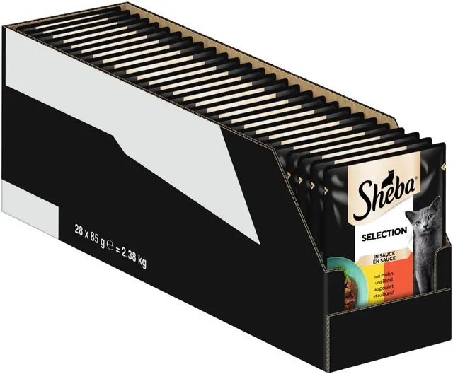 Sheba Selection Nassfutter Huhn-Rind Sauce 28x85g