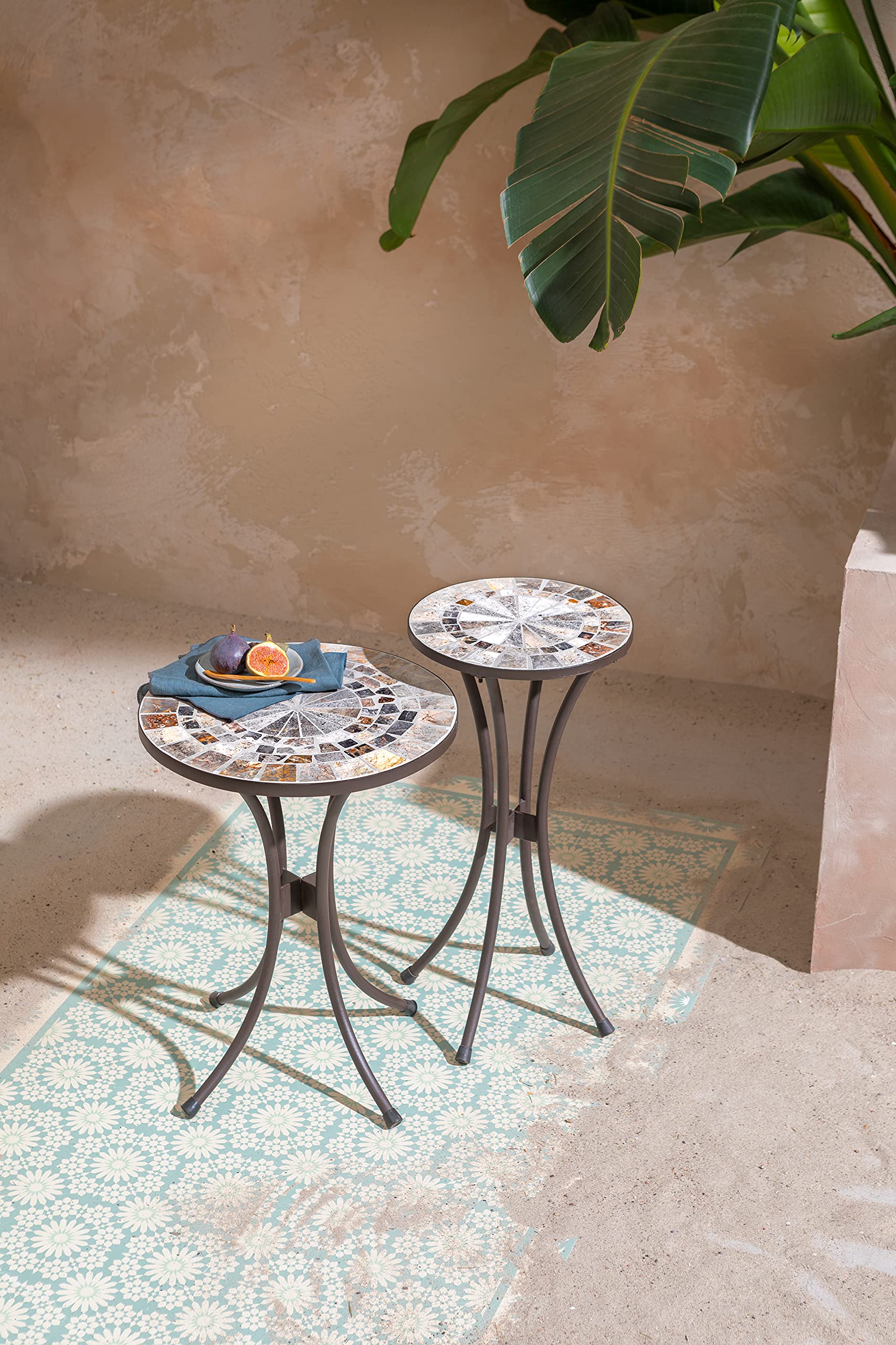 Dehner Grazia Blumenhocker Mosaik Ø40 cm braun-grau