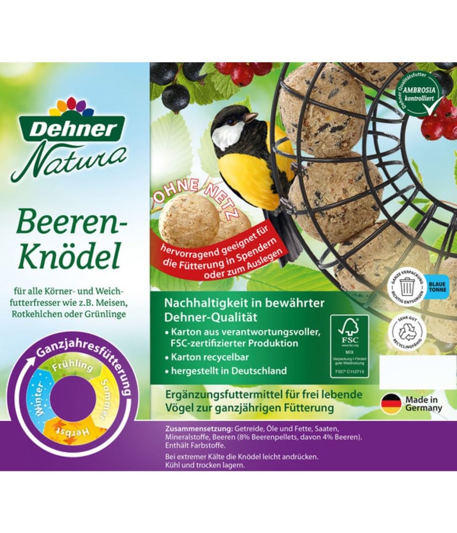 Dehner Natura Meisenknödel Beere ohne Netz 100x90g Eimer