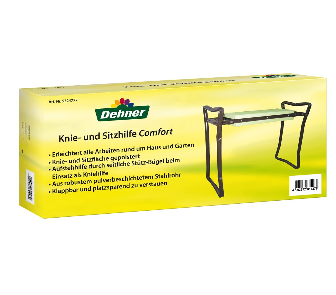 Dehner Knie- und Sitzhilfe Gartenbank grün 62,5cm klappbar