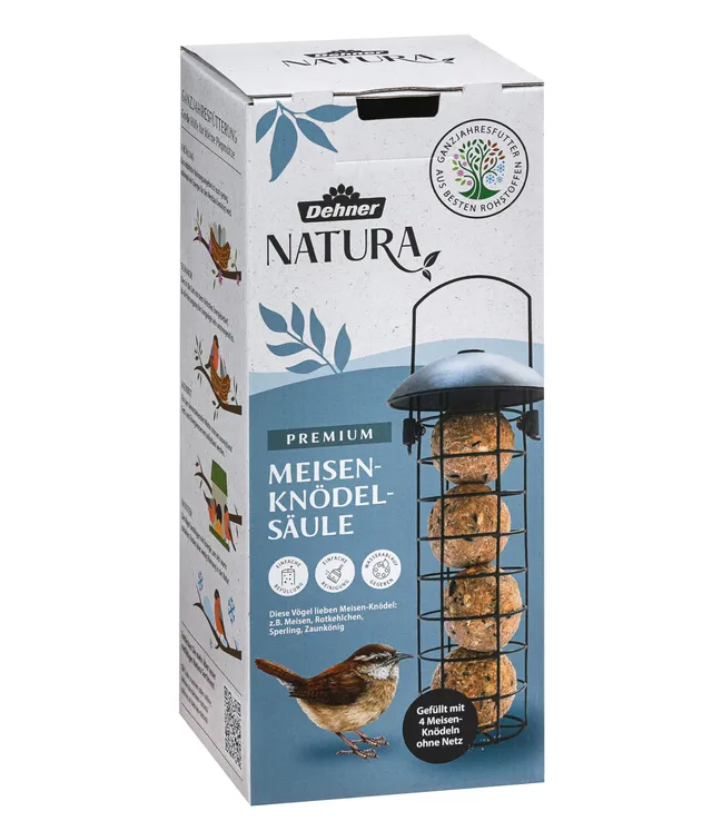 Dehner Natura Premium Wildvogel Futtersäule 4 Knödel fettreich
