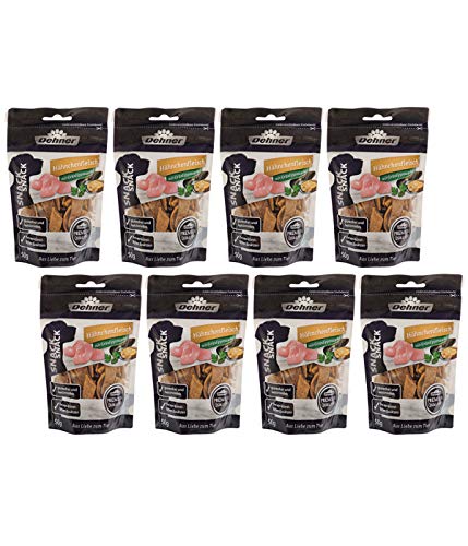 Dehner Premium Hähnchenstreifen Hundesnack 8x50 g glutenfrei