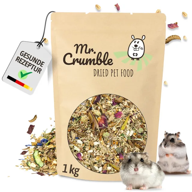 Mr. Crumble Kleiner Körnerschatz Hamsterfutter 1kg pelletfrei