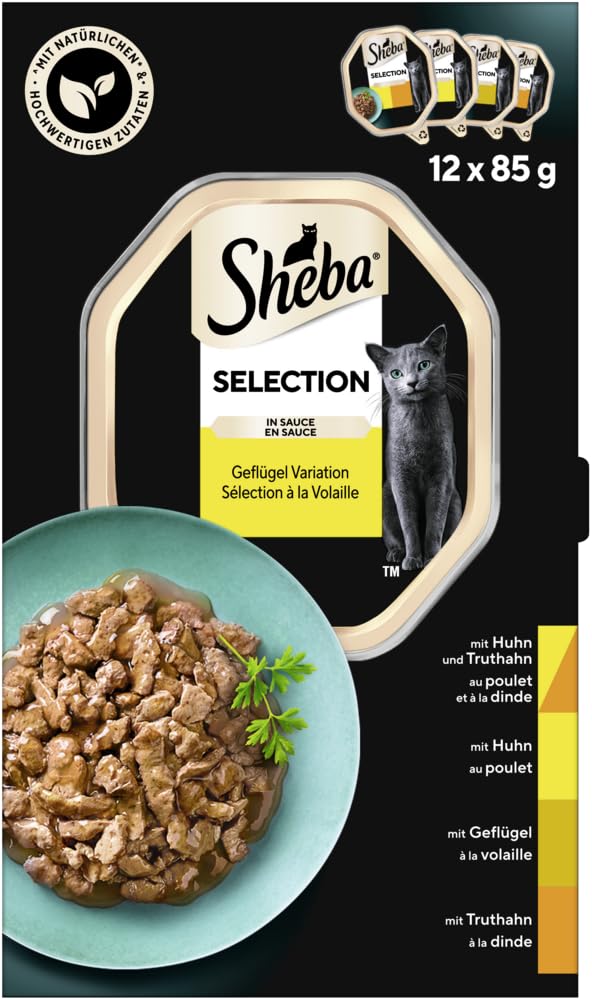 Sheba Selection in Sauce Nassfutter Geflügel 12x85g Schale