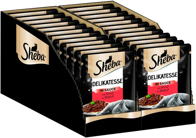 Sheba Delikatesse Rind Nassfutter Sauce 24x85g getreidefrei