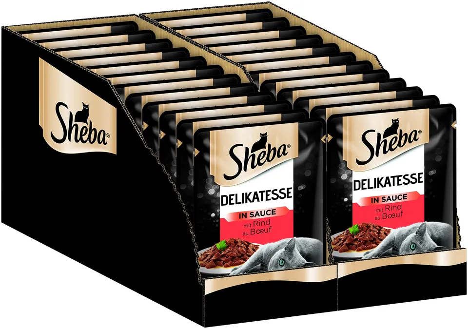Sheba Delikatesse Rind Nassfutter Sauce 24x85g getreidefrei