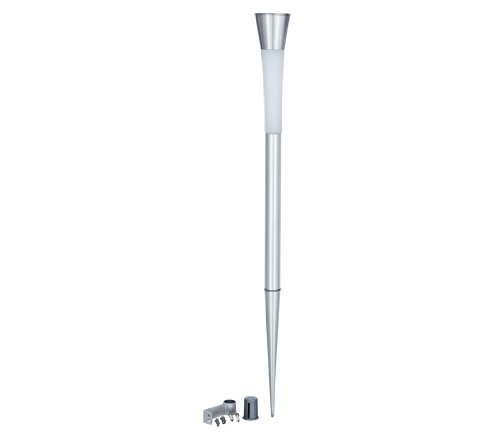 Dehner Living Solar Fackelleuchte 78 cm silber