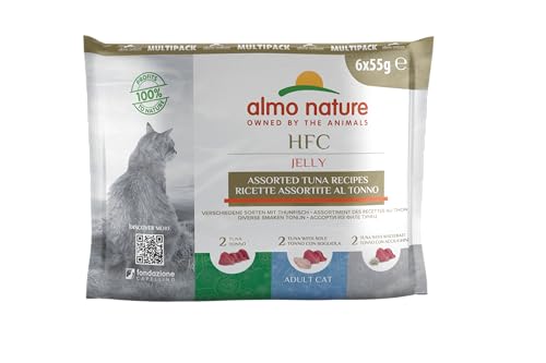 Almo Nature HFC Jelly Multipack Nassfutter Huhn Thunfisch 6x55g glutenfrei