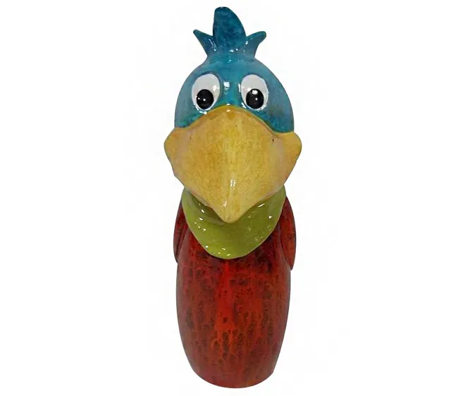 Dehner Zaunfigur Vogel Polyresin blau 24,5cm Deko