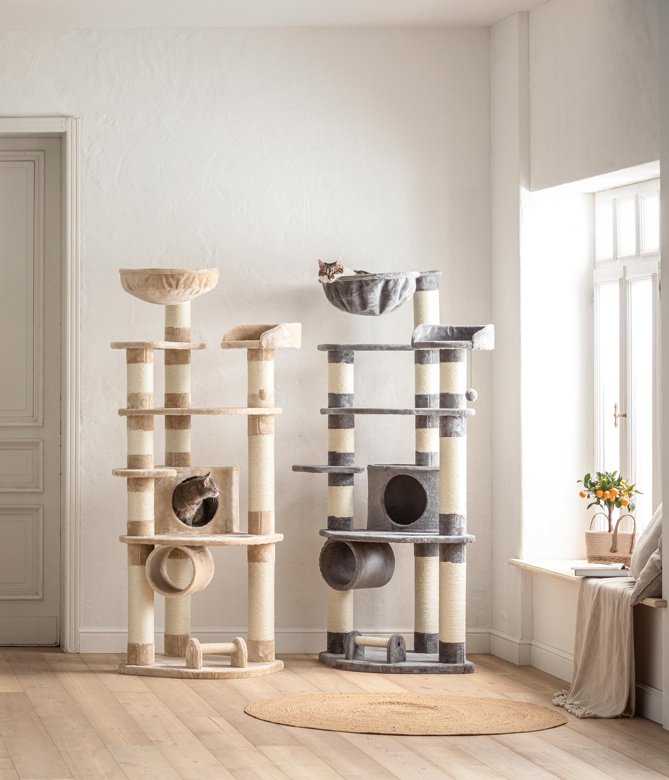 Dehner Edda Kratzbaum 180 cm grau Sisal Plüsch