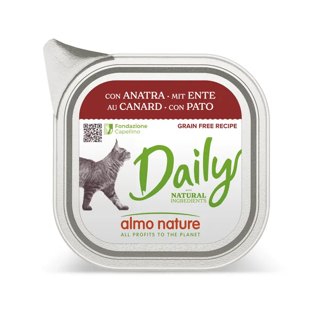 Almo Nature Daily Nassfutter Ente Paté 32x100 g getreidefrei