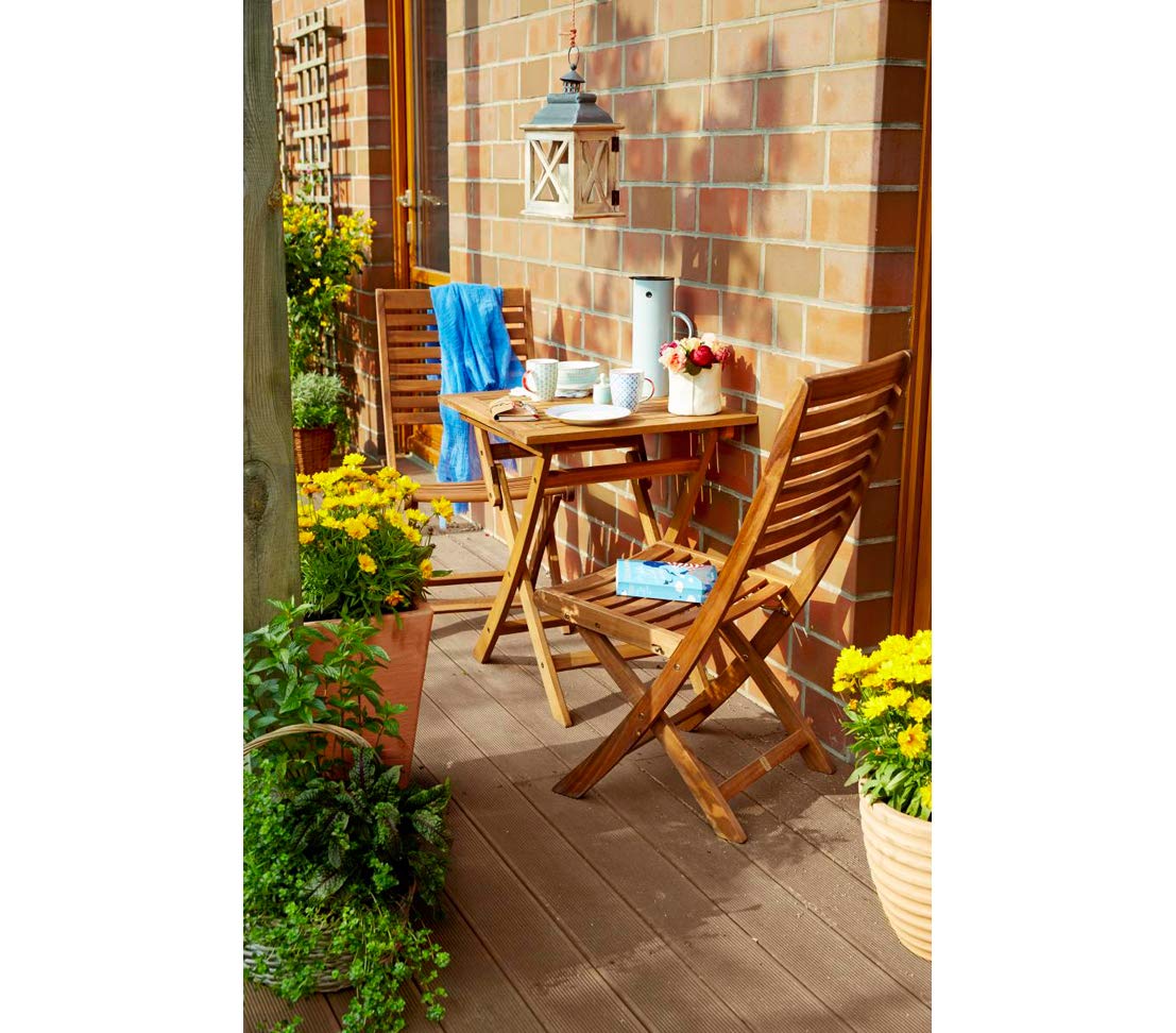 Dehner Macao Klappstuhl 2er Set natur Akazienholz