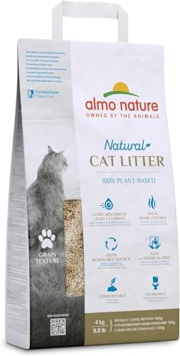 Almo Nature Grain Texture Katzenstreu 4 kg pflanzlich