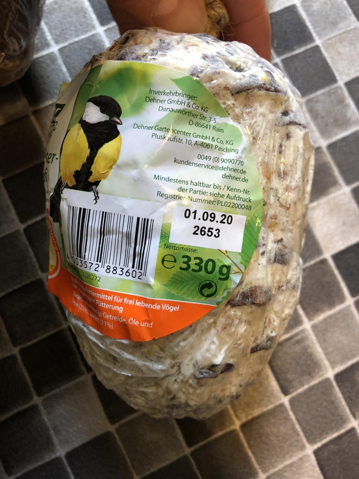 Dehner Natura Wildvogelfutter Snackmix 6-teilig energiereich