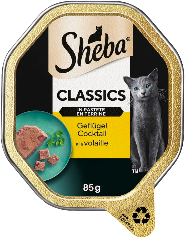 Sheba Classics Nassfutter Pastete Geflügel Cocktail 2x85g Schale