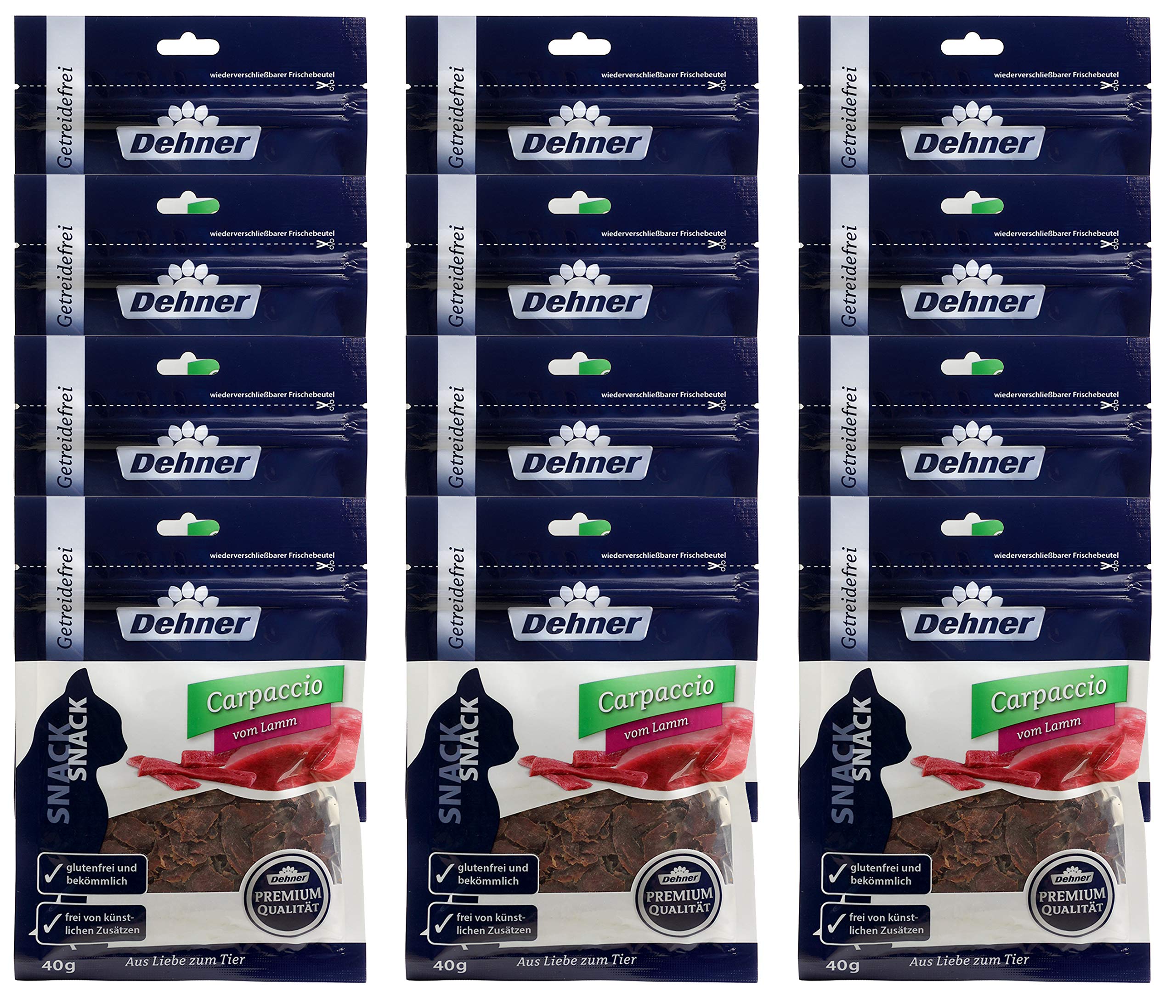 Dehner Premium Lovely Carpaccio Katzensnack Thunfisch 12x40g getreidefrei