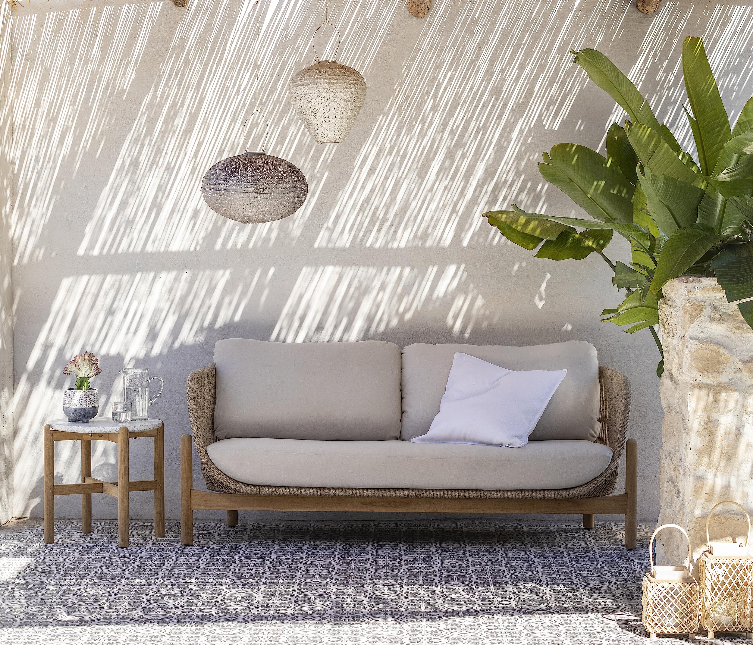 Dehner Portofino 2-Sitzer Gartensofa Teak Natur