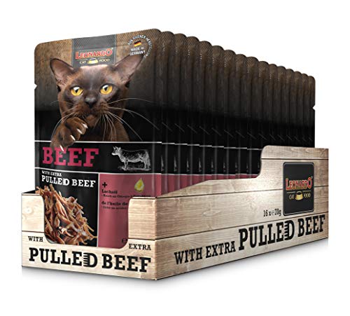 Leonardo Frischebeutel Beef Pulled Beef Nassfutter 70g getreidefrei