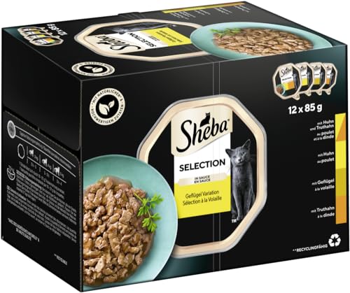 Sheba Selection in Sauce Nassfutter Geflügel 12x85g Schale