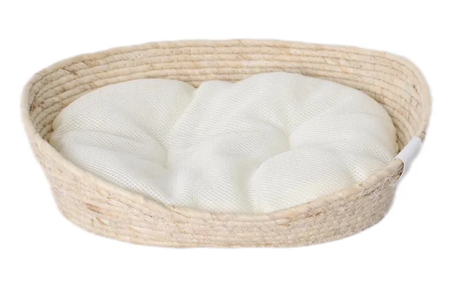 Dehner Premium Lovely Tiefer Schlaf M Katzenkorb beige geflochten
