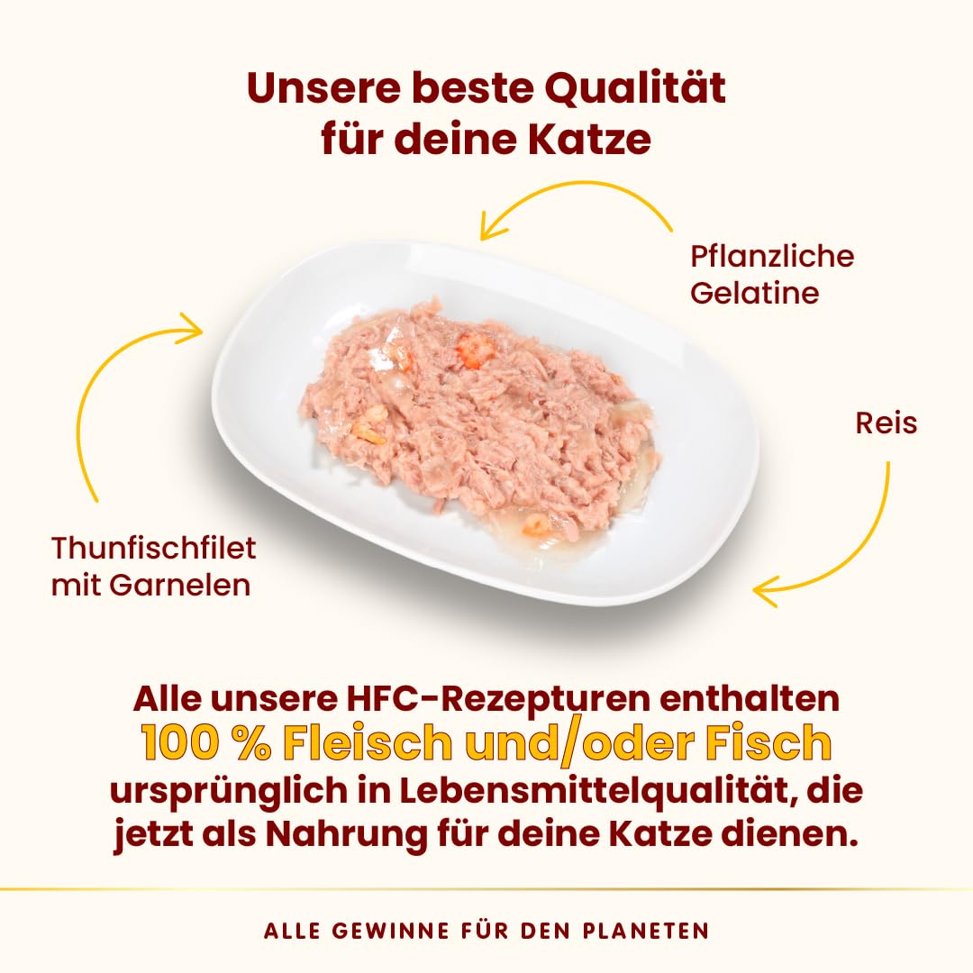 Almo Nature HFC Gelee-Beutel Thunfisch Garnelen 24x55g