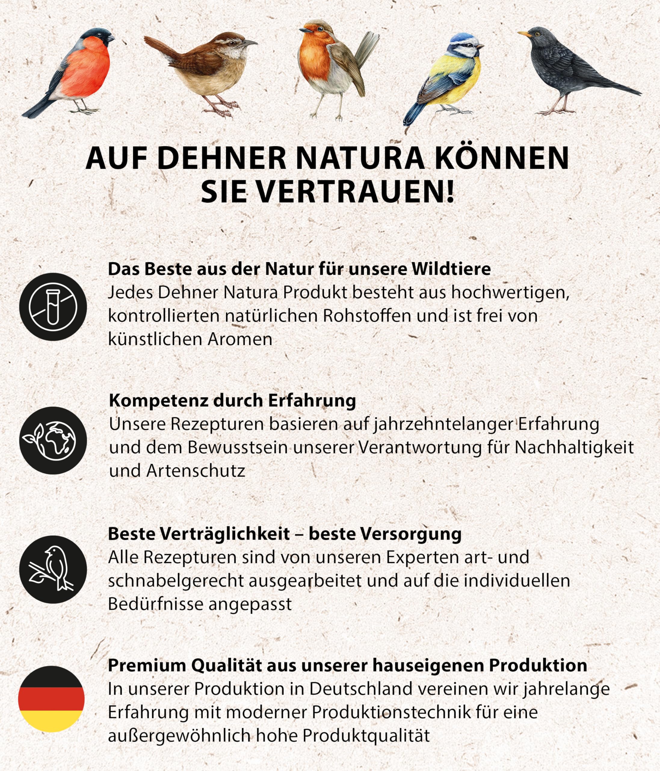 Dehner Natura Premium Sonnenblumenkerne Wildvogelfutter 2,2 kg