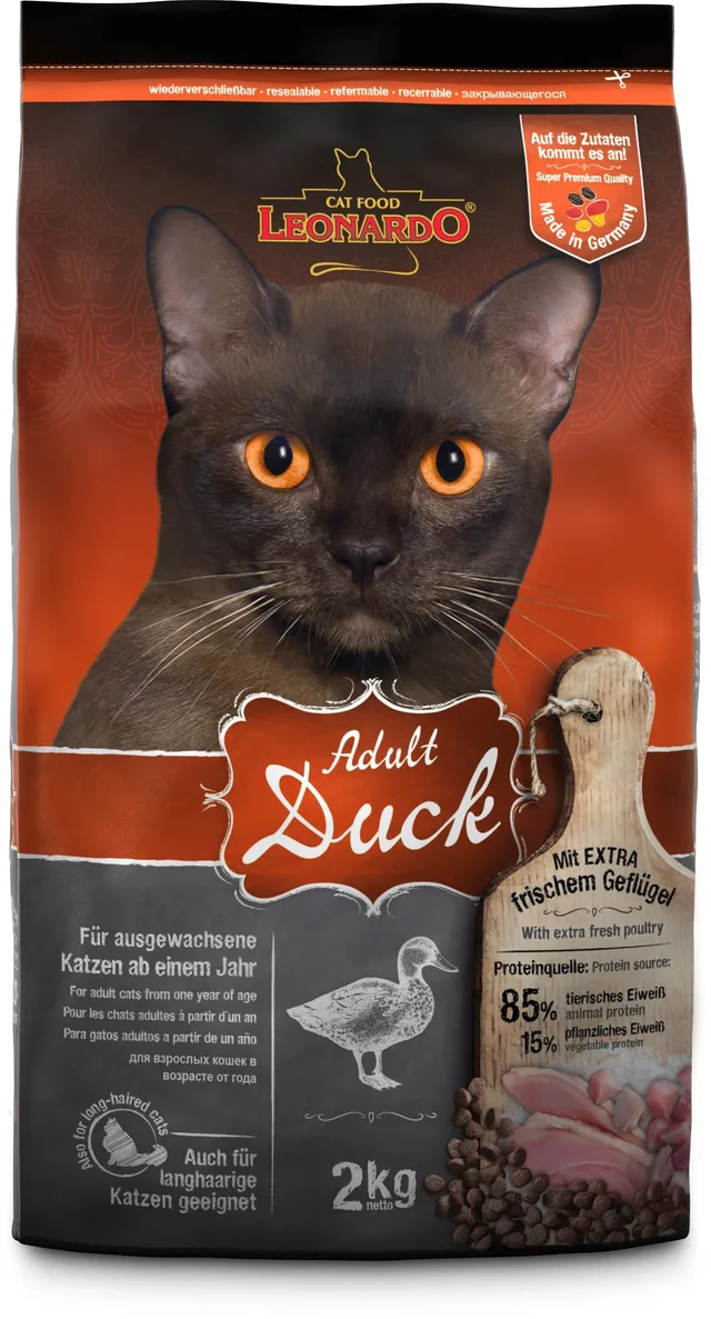 Leonardo Adult Ente Trockenfutter 2kg für Katzen