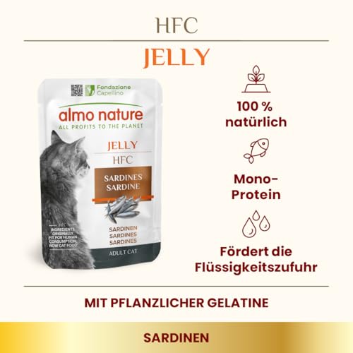 Almo Nature HFC Jelly Sardinen Katzennassfutter 24x55 g glutenfrei