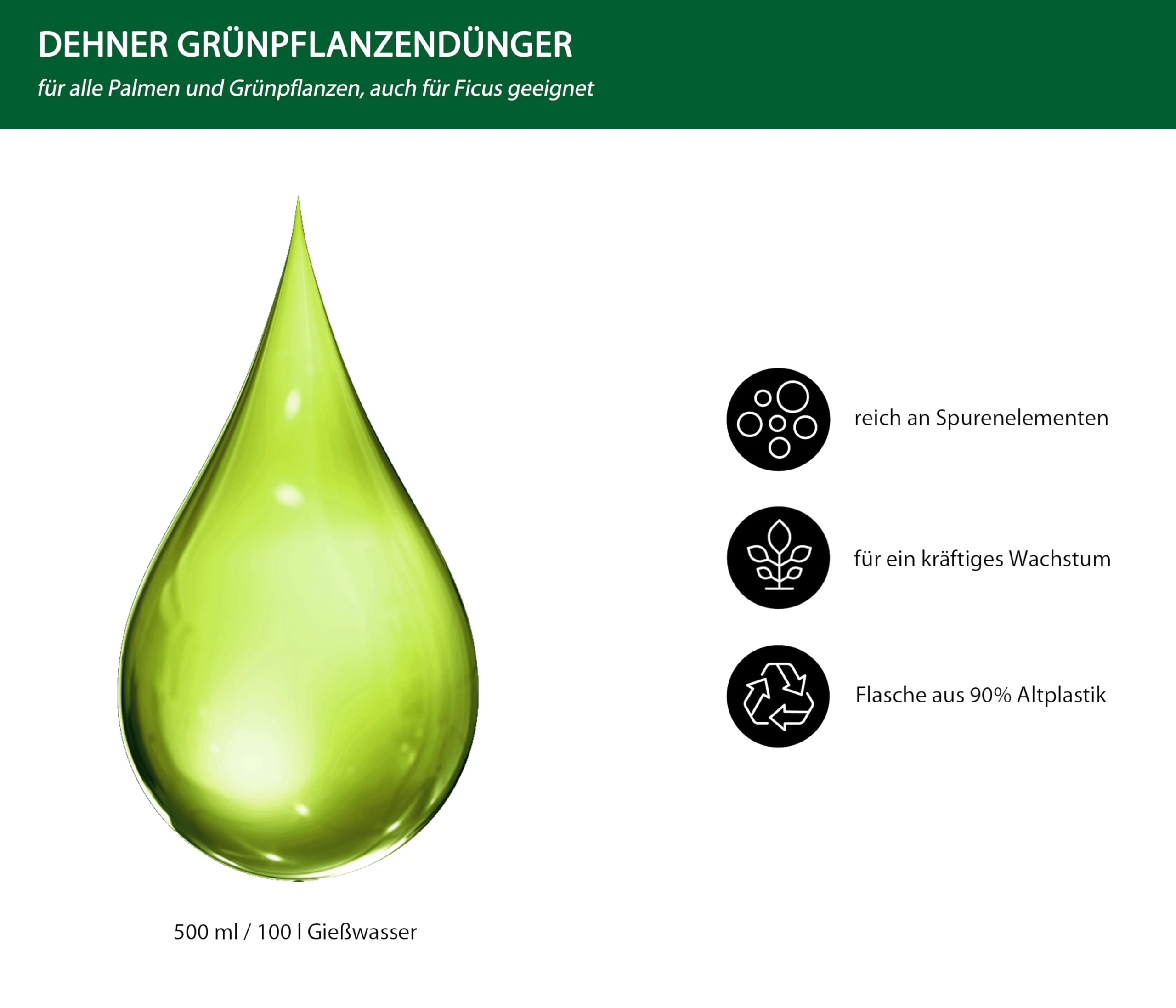Dehner Grünpflanzendünger flüssig NPK 500 ml