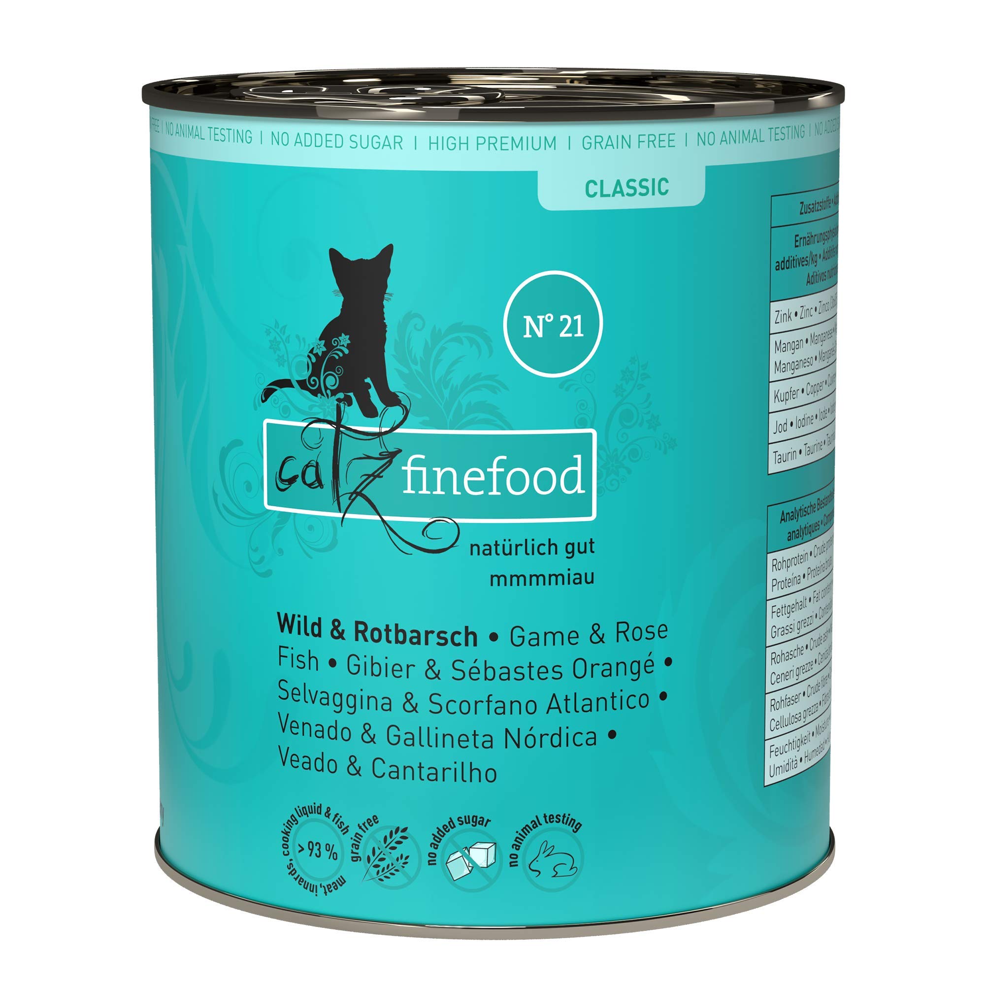 catz finefood N°21 Wild Rotbarsch Nassfutter 6x400g