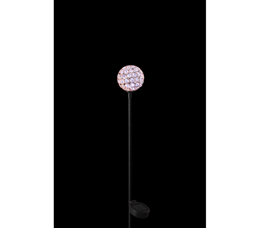 Dehner Premium Lovely Diamant Solar Dekostab 4er kupfer schwarz 120cm