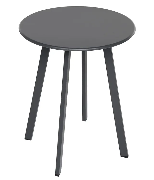 Dehner Lian Kaffeetisch Ø 40 cm grau Stahl 50 cm hoch