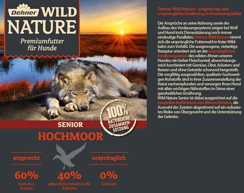 Dehner Wild Nature Hochmoor Senior Hundefutter 6x800g Ente