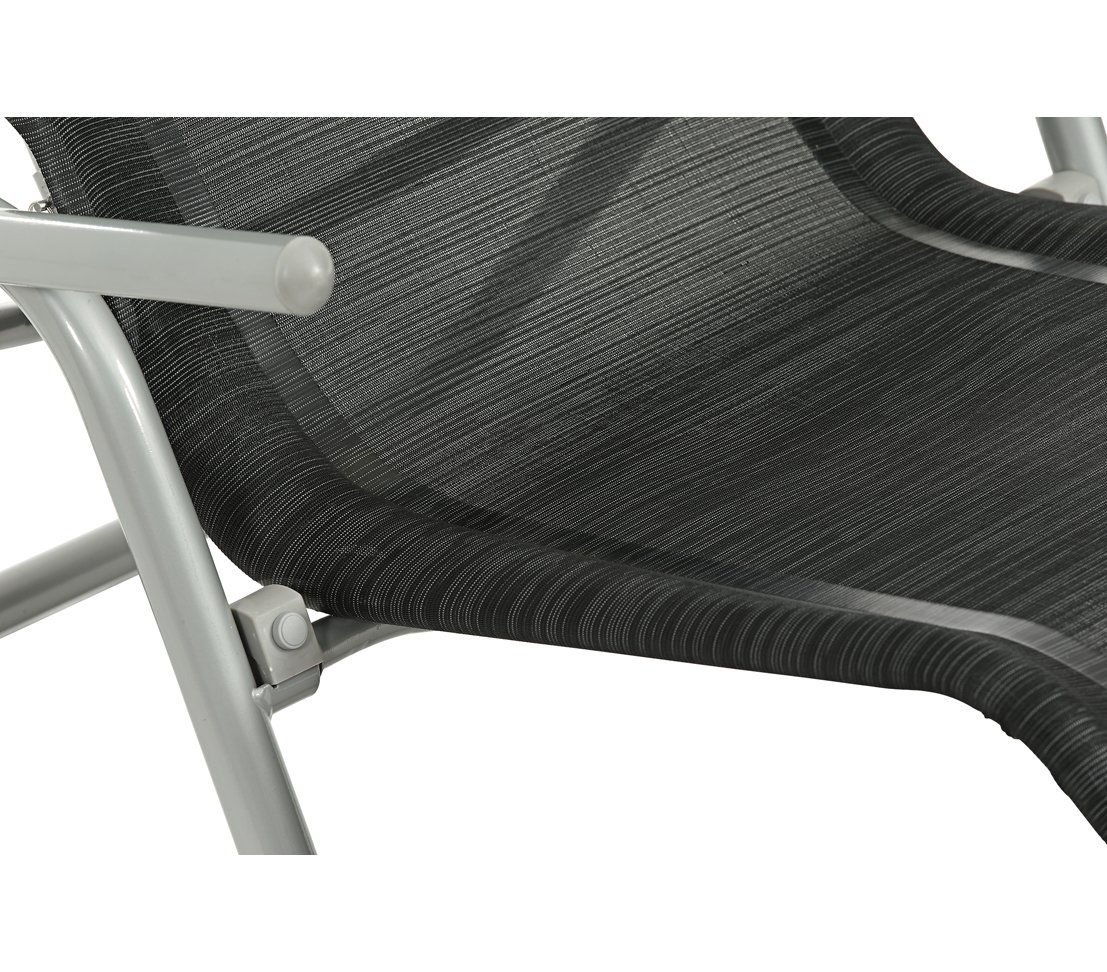 Dehner Brisbane Klappliege schwarz 137 x 75 x 107 cm