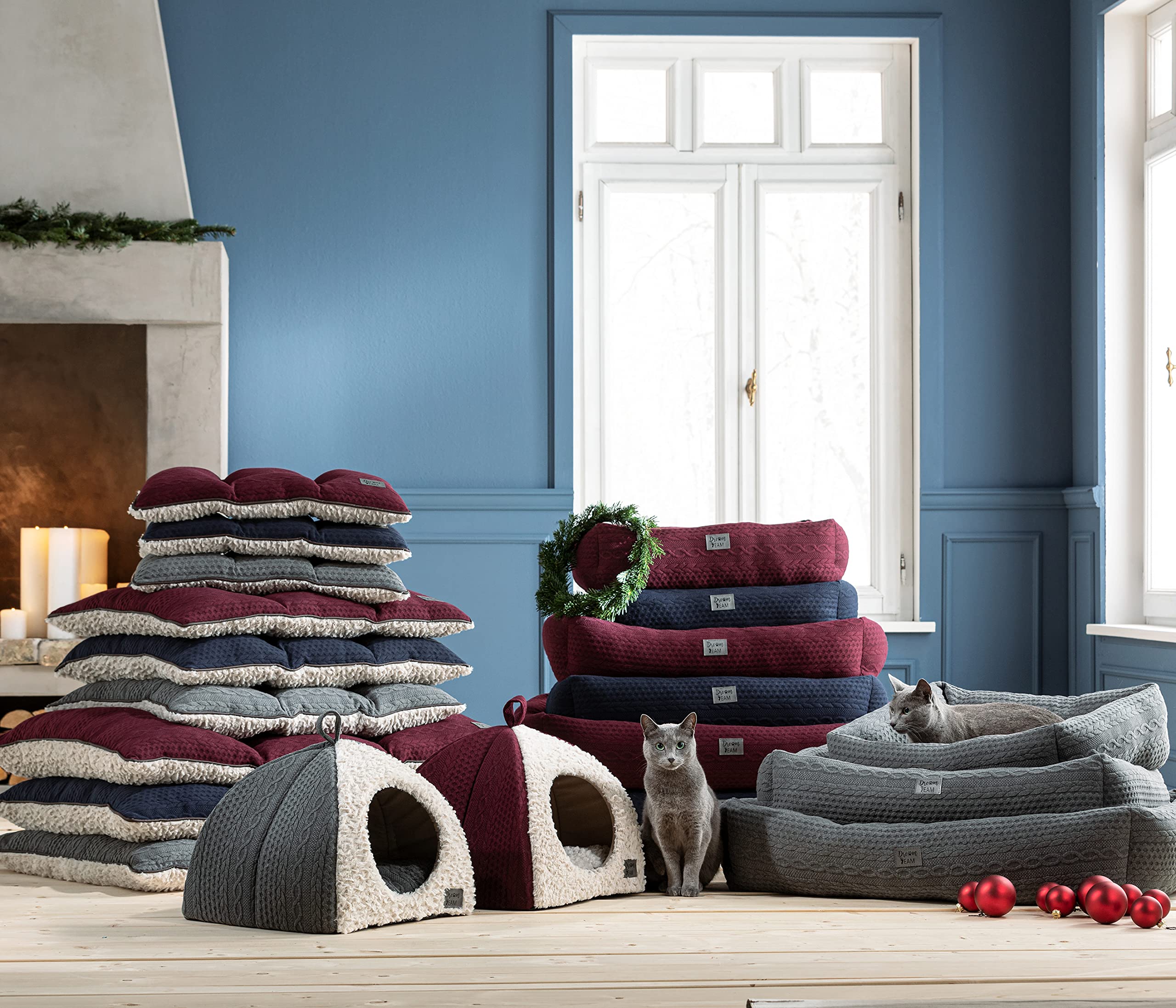 Dehner Lieblinge Dream Team Knitted Kuschelkissen 61x74 rot
