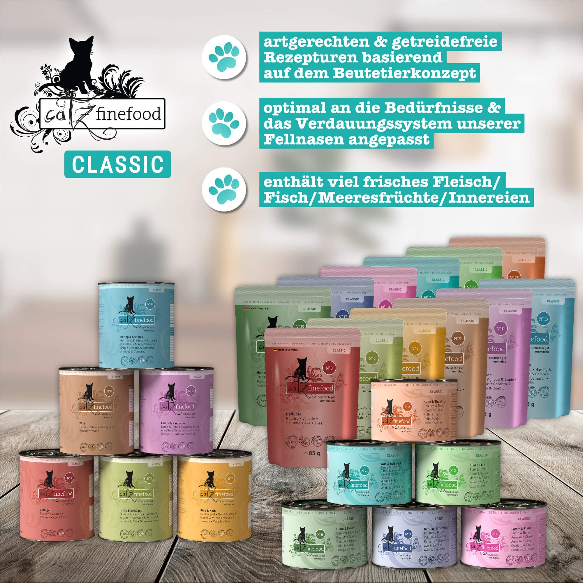 catz finefood N°21 Wild Rotbarsch Nassfutter 6x400g