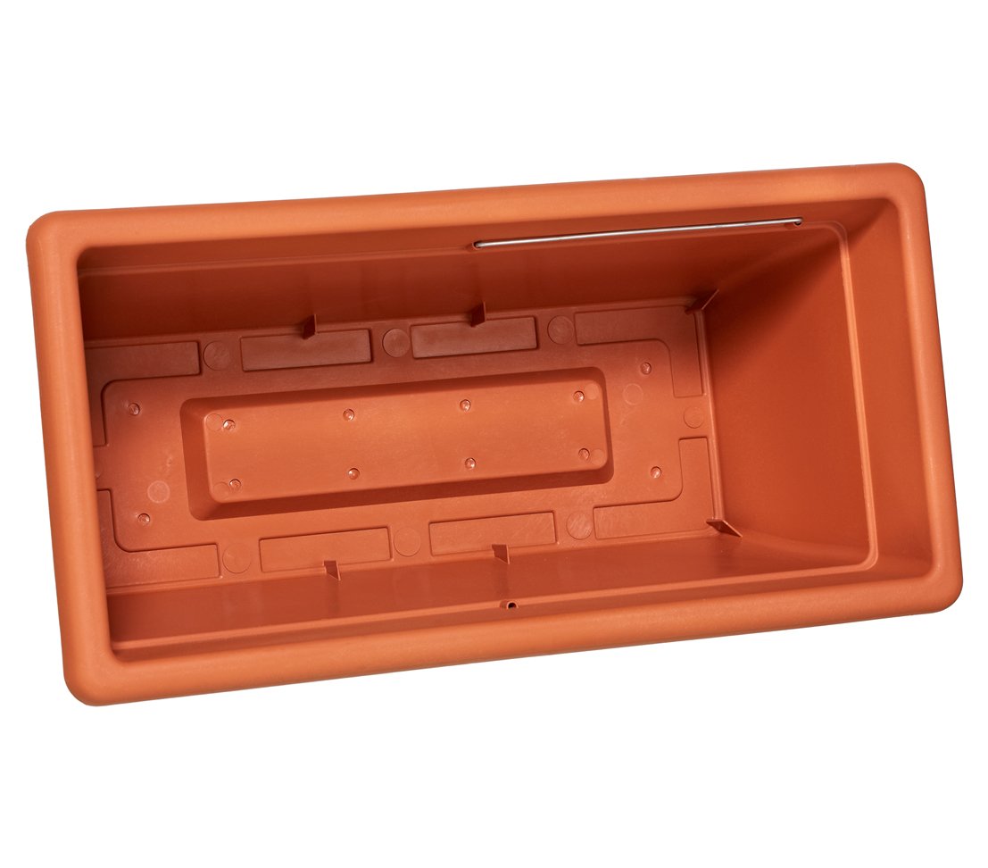 Dehner Akea Blumenkasten Terracotta 100 cm Kunststoff Ablaufloch
